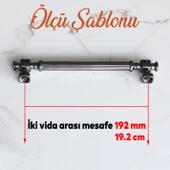 Talas Füme Çizgili Metal Kulp Kulpu 192 mm Mobilya Çekmece Mutfak Dolabı Dolap Kulpları Kulbu - 2