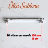 Talas Krom Düz Metal Kulp Kulpu 160 mm Mobilya Çekmece Mutfak Dolabı Dolap Kulpları Kulbu thumbnail 2