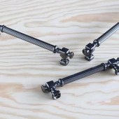 Talas Füme Çizgili Metal Kulp Kulpu 192 mm Mobilya Çekmece Mutfak Dolabı Dolap Kulpları Kulbu - 4