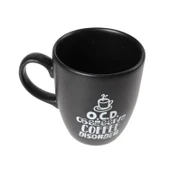 SİYAH  OBSESSİVE COFFEE BASKILI KUPA - 1