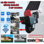 Sim Kartlı Solar 4G Güneş Enerjili Dual Lens Güneş Panelli Akıllı Güvenlik Kamerası + 64gb Sd Kart - 2