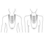 Doğal Tibet 3-4cm Kurt Dişi Kolye Brown Ayarlı Örgü İp 2 Boncuk - 3