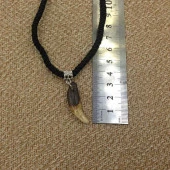 Doğal Tibet 3-4cm Kurt Dişi Kolye Brown Ayarlı Örgü İp 2 Boncuk - 10