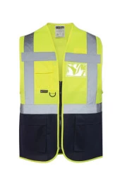 OLYMPUS HIGH VIS WARNING VEST SARI - LACİVERT Renk L Beden thumbnail 1