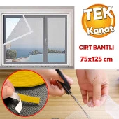 Hazır Sineklik Beyaz Tek Kat Sök Tak Pratik Yıkanabilir Pencere Kapı Sinekliği 75x125 cm thumbnail 1
