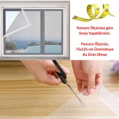 Hazır Sineklik Beyaz Tek Kat Sök Tak Pratik Yıkanabilir Pencere Kapı Sinekliği 75x125 cm thumbnail 4