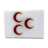 3 Hilal Panjur Arması Kırmızı Beyaz - 2