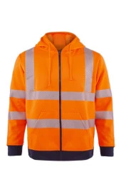 OLYMPUS CONTRAST SAFETY FULL ZIP HOODED SWEATSHIRT thumbnail 2