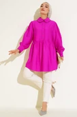 Bebe Yaka Dantelli Tunik Menekşe - 2