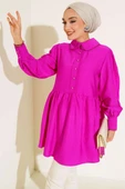 Bebe Yaka Dantelli Tunik Menekşe - 1