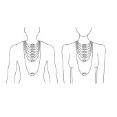 Tibet Tribal Gerçek Diş Kolye 4-5cm Beyaz Renk Boy Ayarlı Kordon - 4