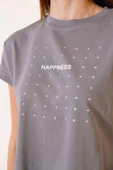 Happınes Pullu T-Shirt Füme thumbnail 4