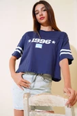 1996 Baskılı T-shirt Lacivert thumbnail 1