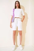 İki İpli Şortlu Takım Ekru thumbnail 2