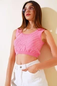 Taşlı Triko Bluz Pembe thumbnail 1