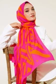 Çizgi Desen Medine Şal Fuşya thumbnail 2