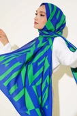 Çizgi Desen Medine Şal Saks - 2