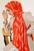 Çizgi Desen Medine Şal Oranj thumbnail 1