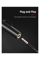 iPhone 7 8 X XR XS 11 için 2 in 1 AUX Şarj Çift Adaptör Splitter - 5