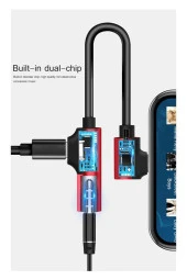 iPhone 7 8 X XR XS 11 için 2 in 1 AUX Şarj Çift Adaptör Splitter - 12