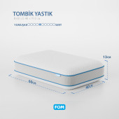 FOM Tombik Full Ortopedik Masaj Etkili Konforlu Visco Yastık, Ortopedik, 60 X 40 X 13 - 3