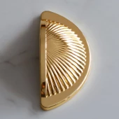 Yelken Midye Tas Çanak 64 mm Düğme Altın Gold Mobilya Mutfak Dolabı Çekmece Dolap Kulpları Kulb thumbnail 7