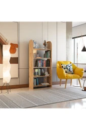Limnizza Dekoratif 5 Raflı Kitaplık Modern Kitaplık Kütüphane Organizer - 1