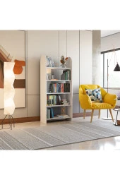 Limnizza Dekoratif 5 Raflı Kitaplık Modern Kitaplık Kütüphane Organizer - 1