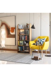 Limnizza Dekoratif 5 Raflı Kitaplık Modern Kitaplık Kütüphane Organizer - 3