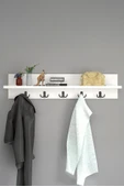 Limnizza Portmanto Duvar Askılığı Elbise Askılığı 70 Cm Beyaz - 1