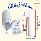 Kapsül Mobilya Yükseltici Sehpa Kanepe TV Ünitesi Koltuk Ayağı Baza Ayakları Mat Beyaz 15 cm thumbnail 2