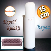 Kapsül Mobilya Yükseltici Sehpa Kanepe TV Ünitesi Koltuk Ayağı Baza Ayakları Mat Beyaz 15 cm thumbnail 1