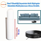 Kapsül Mobilya Yükseltici Sehpa Kanepe TV Ünitesi Koltuk Ayağı Baza Ayakları Mat Beyaz 15 cm thumbnail 4