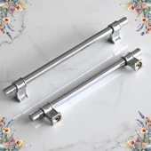 Hisar Krom Düz Metal Kulp Kulpu 224 mm Mobilya Mutfak Çekmece Dolabı Dolap Kulpları Kulbu thumbnail 6