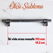 Hisar Füme Düz Metal Kulp Kulpu 192 mm Mobilya Çekmece Mutfak Dolabı Dolap Kulpları Kulbu thumbnail 2