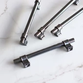 Hisar Füme Düz Metal Kulp Kulpu 192 mm Mobilya Çekmece Mutfak Dolabı Dolap Kulpları Kulbu thumbnail 4