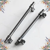 Hisar Füme Düz Metal Kulp Kulpu 192 mm Mobilya Çekmece Mutfak Dolabı Dolap Kulpları Kulbu thumbnail 7