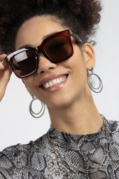 Mor Lens Benekli Kadın Güneş Gözlüğü thumbnail 1