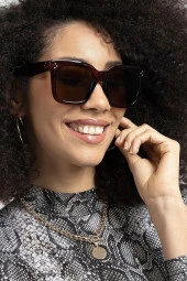 Mor Lens Benekli Kadın Güneş Gözlüğü thumbnail 2