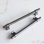 Hisar Füme Düz Metal Kulp Kulpu 224 mm Mobilya Çekmece Mutfak Dolabı Dolap Kulpları Kulbu - 5