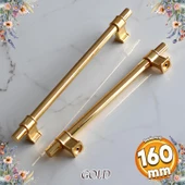 Hisar Altın Gold Düz Metal Kulp Kulbu 160 mm Çekmece Mobilya Mutfak Dolabı Dolap Kulpları Kulbu - 1