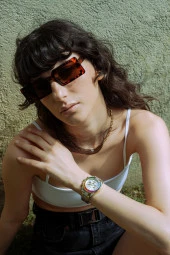 Round Metal Rose-Siyah Yuvarlak Erkek Güneş Gözlüğü thumbnail 1