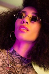 Petra Hexagon Beşgen Siyah Kadın Güneş Gözlüğü thumbnail 2