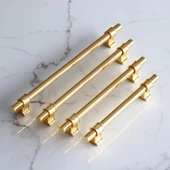 Hisar Altın Gold Düz Metal Kulp Kulbu 160 mm Çekmece Mobilya Mutfak Dolabı Dolap Kulpları Kulbu - 3