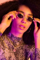 Gold Metal Detaylı Cat Eye Kadın Güneş Gözlüğü thumbnail 1