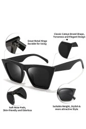 Wayfarer Eğimli Unisex Güneş Gözlüğü thumbnail 5