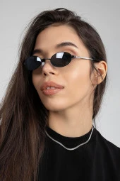 Kahverengi Geometrik Kadın Güneş Gözlüğü thumbnail 1