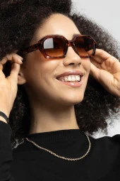 Xed Wayfarer Kadın Leopar Güneş Gözlüğü thumbnail 1