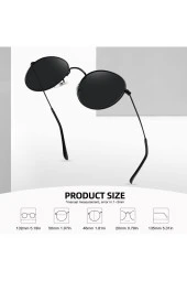 Gold Metal Çerçeveli Kırmızı Camlı Beşgen Retro Kadın Güneş Gözlüğü thumbnail 1