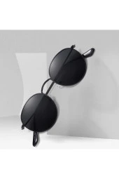 Gold Metal Çerçeveli Kırmızı Camlı Beşgen Retro Kadın Güneş Gözlüğü thumbnail 2